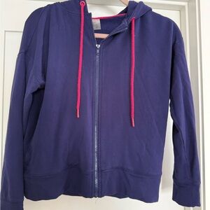 Terez Women's Hoodie in Purple with Pink Accents